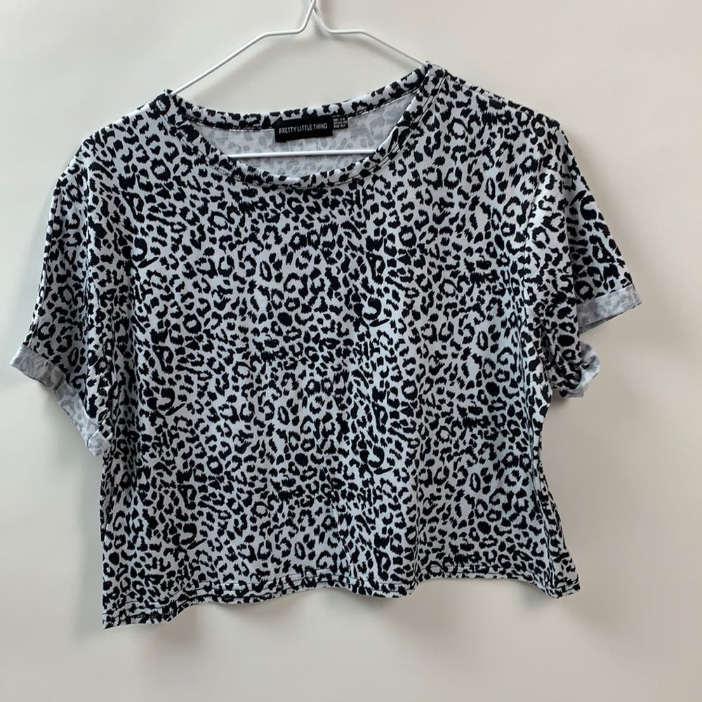 PLT Leopard Crop Top - NWOT